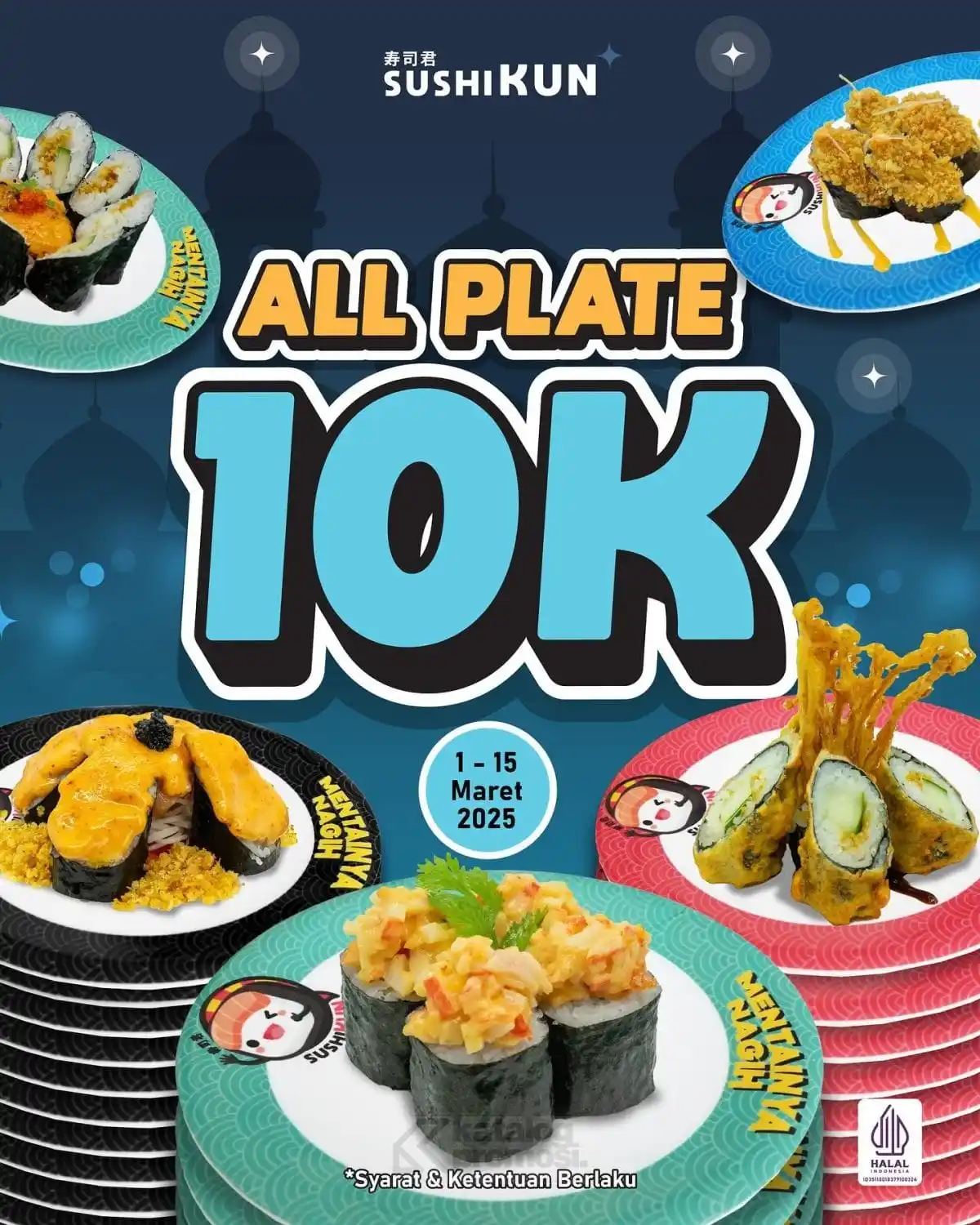 Image from KATALOGPROMOSI: SUSHI LOVERS WAJIB MERAPAT! 🍣🔥 Promo Sushi Kun 10K balik lagi! Semua...