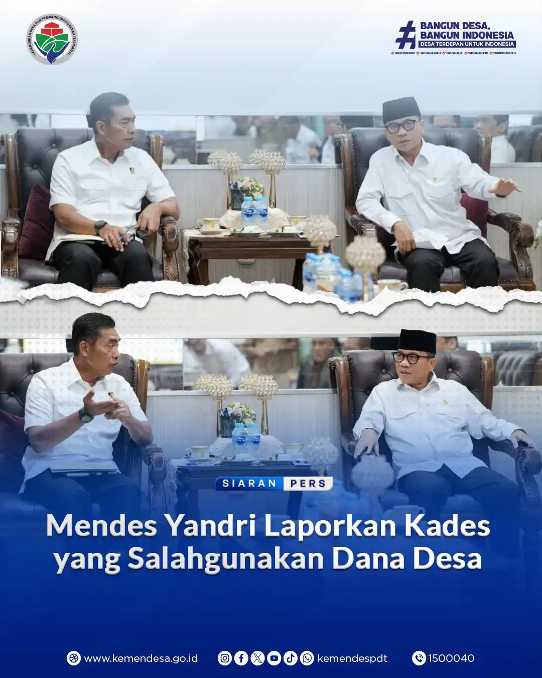 Image from KEMENDES PDT: Mendes PDT Yandri Susanto mengunjungi Bareskrim Mabes Polri pada hari ...