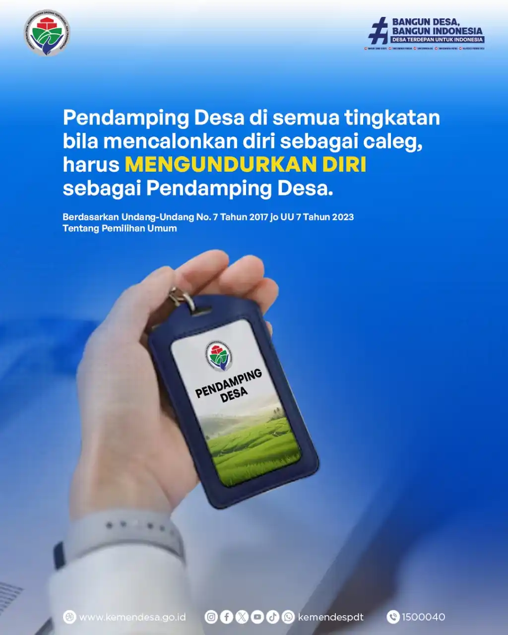 Image from KEMENDES PDT: Nyaleg? Pendamping Desa Wajib Mundur! <a class="text-blue-500 hover:u...