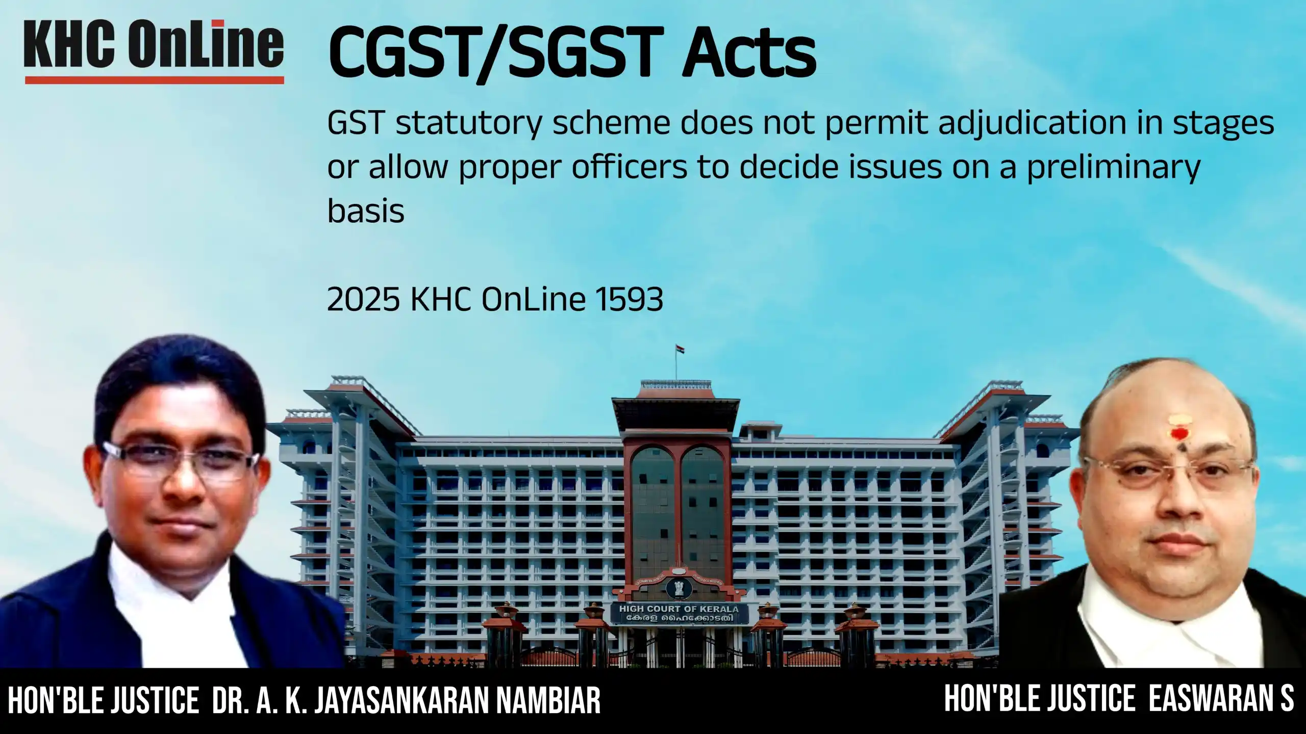 Image from KHC: 🔶CGST/SGST Acts - GST statutory scheme does not permit adjudication i...