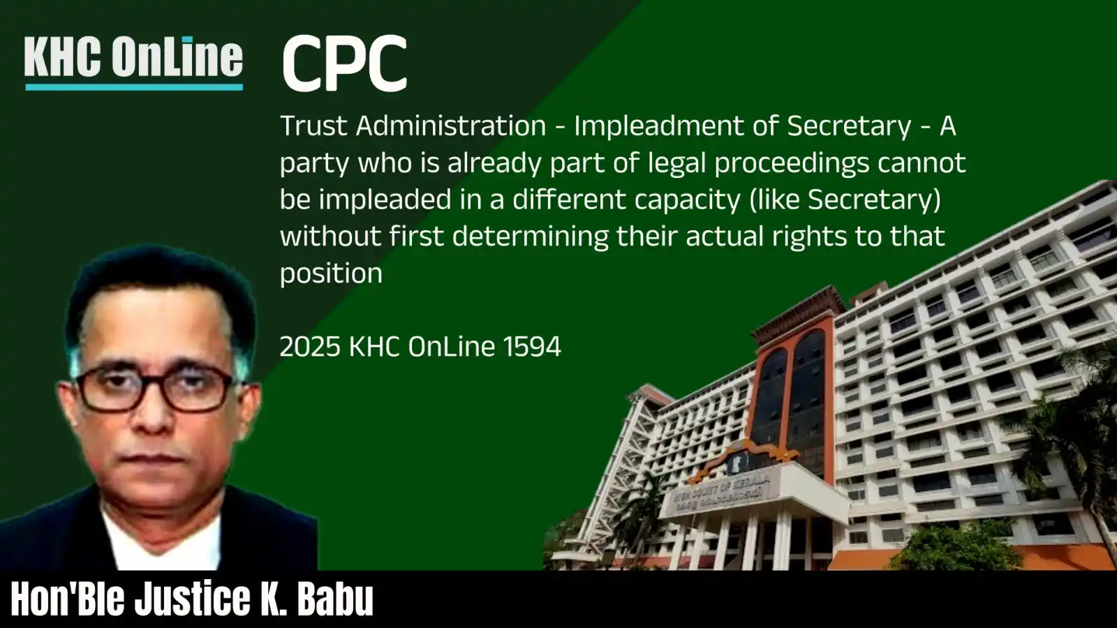 Image from KHC: 🔷Trust Administration - Impleadment of Secretary - A party who is alr...