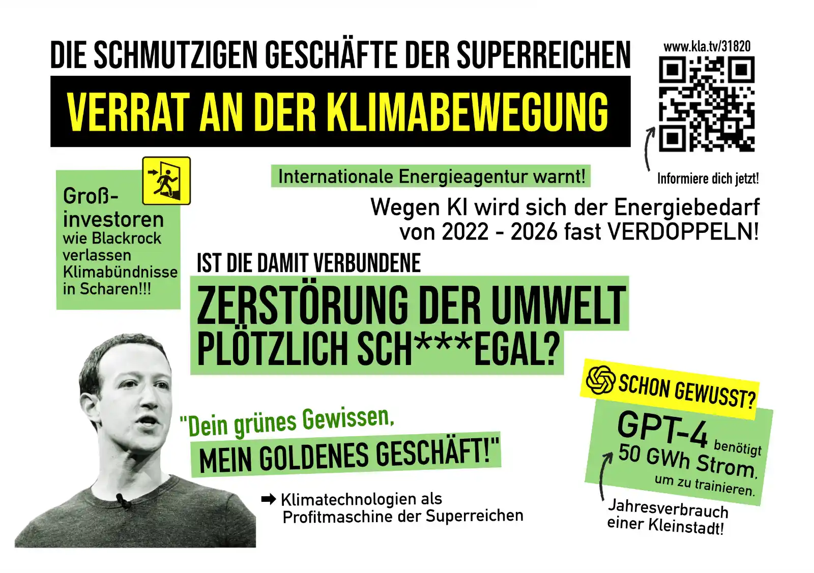 Image from Kla.TV: _*FLYER: Umweltzerstörung plötzlich sch***egal?*_ Flyer perfekt geeign...