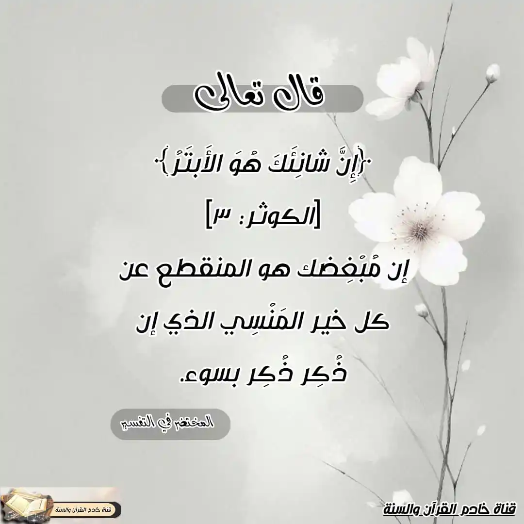 قناة خادم القرآن والسنة post