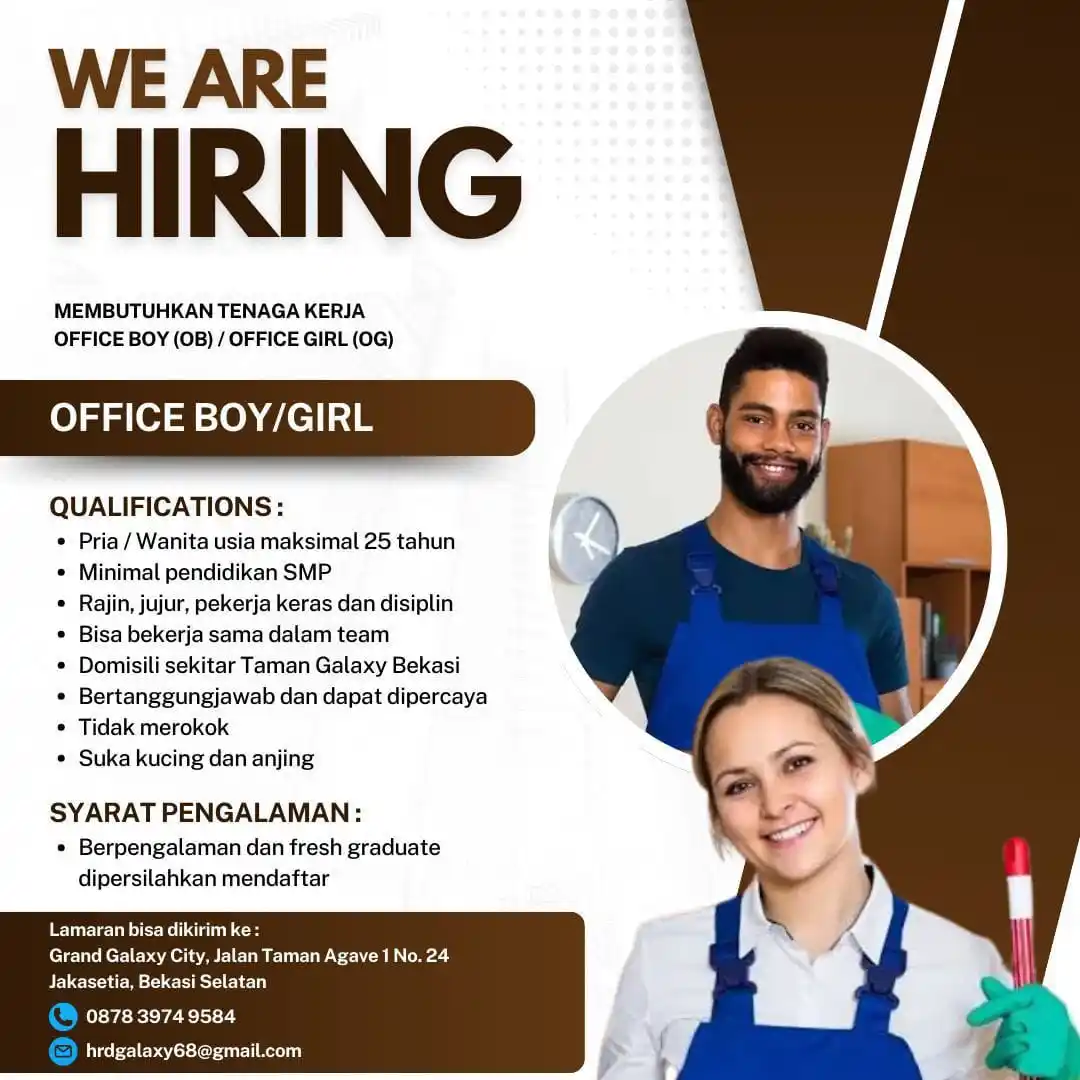 Image from Loker Jabodetabekkar: Perusahaan yang bergerak di bidang jasa membutuhkan tenaga kerja Helpe...