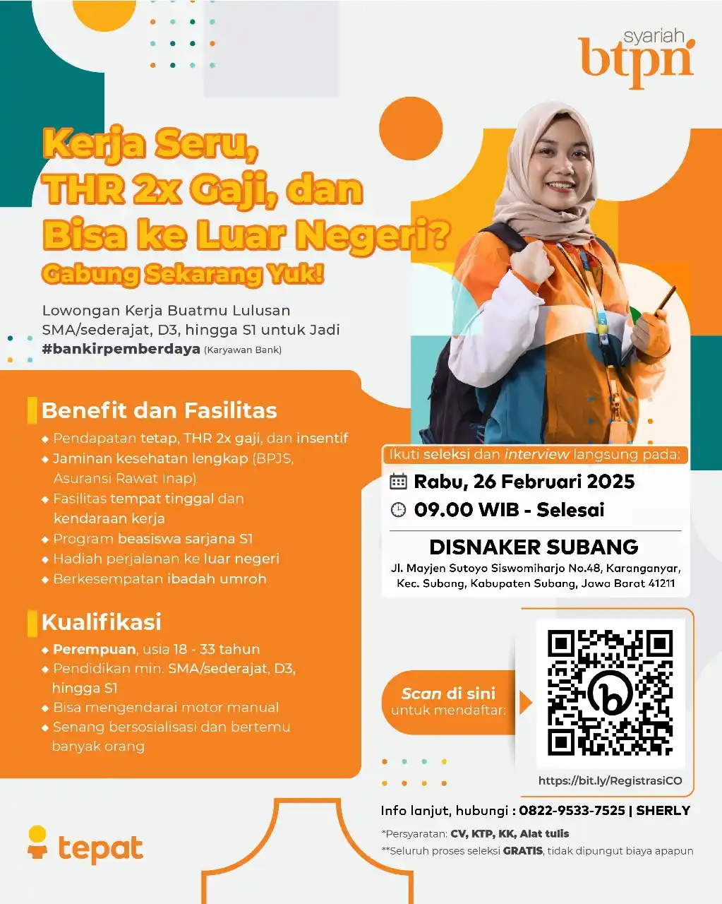 Image from LOKER SUBANG ID: We Are Hiring!✨ Halo wargi SUBANG dan sekitarnya! Bank BTPN Syariah k...