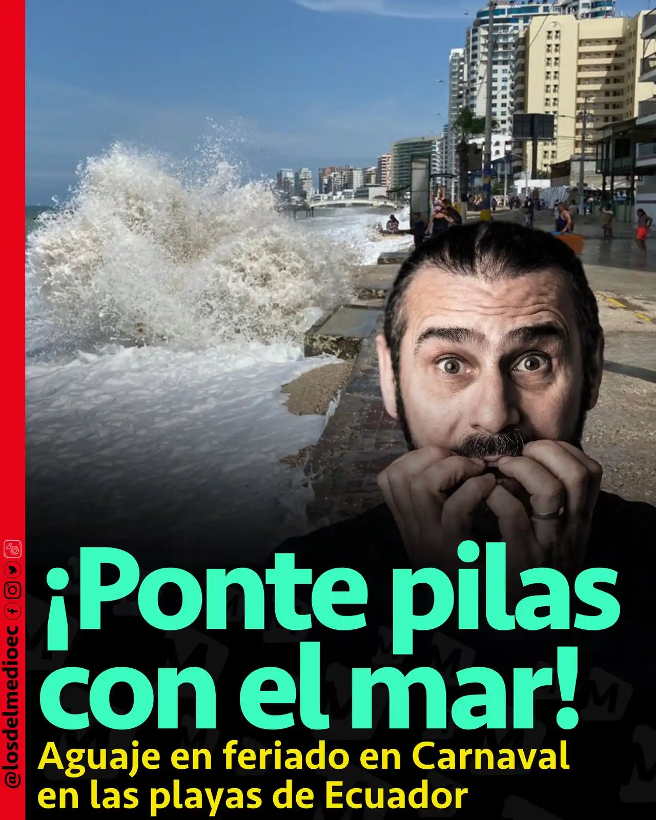 Image from Los Del Medio: Habrá aguajes en las playas de Ecuador en este feriado || https://www....