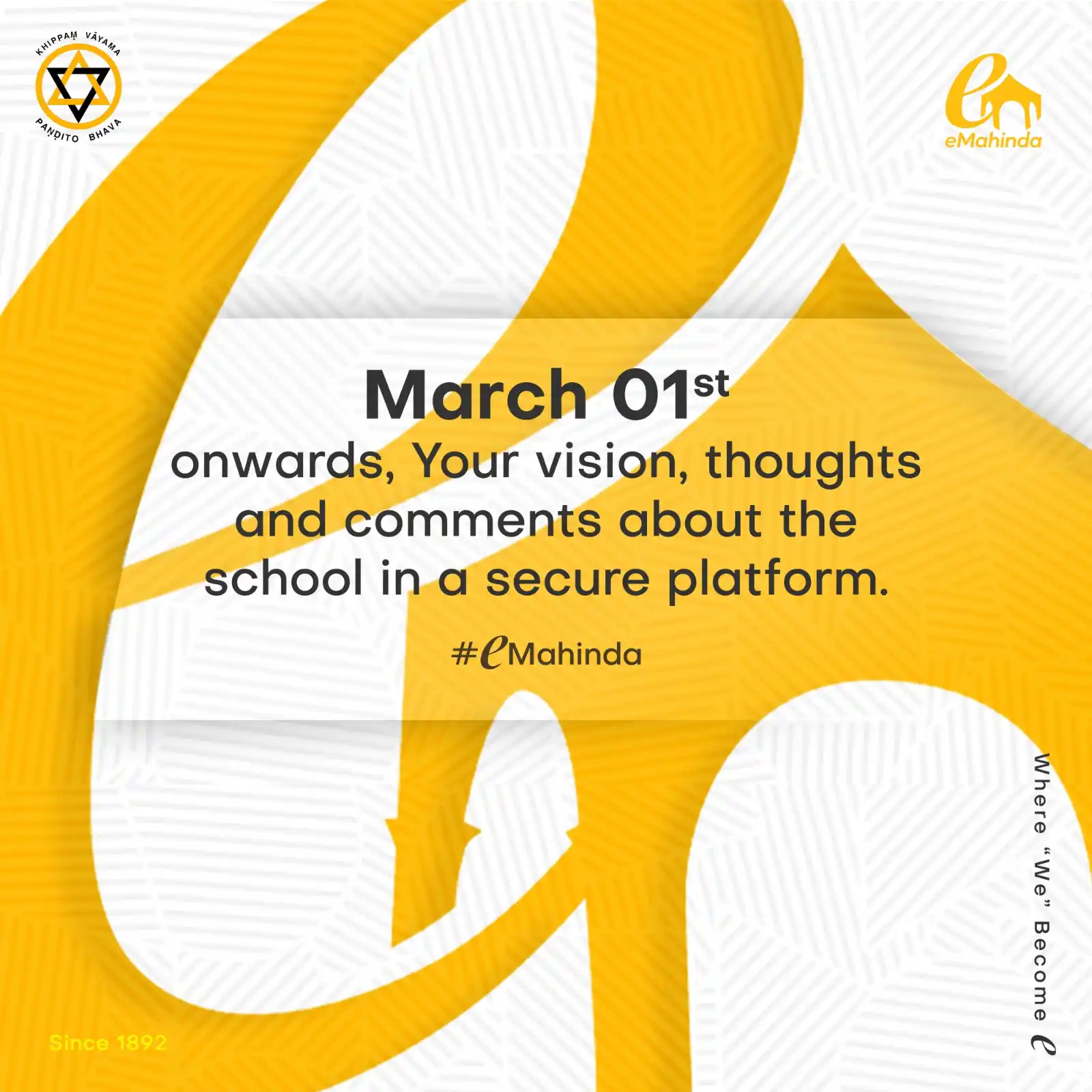 Image from Mahinda College: Where all think alike, no one thinks very much. - Walter Lippmann Mah...