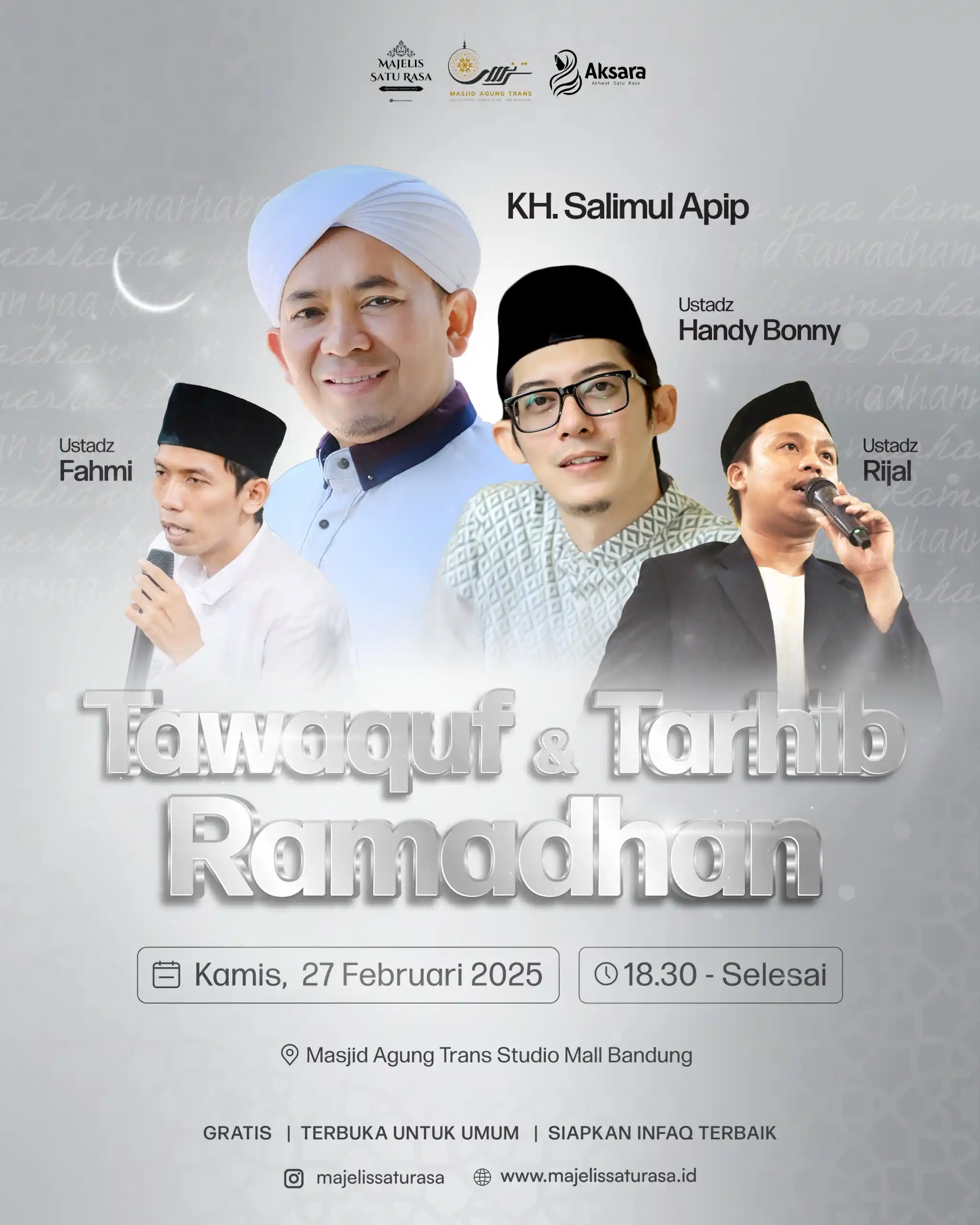Image from MAJELIS SATU RASA | HANDY BONNY: ‼️‼️TAWAQUF DAN TARHIB RAMADHAN : ‼️‼️ Assalamualaikum keluarga MSR !...