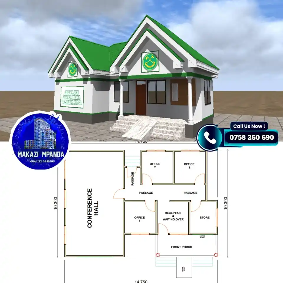Image from MAKAZI MPANDA: MPR/OFFICE/4RM/0002 RAMANI NZURI YENYE. ★UKUMBI WA MIKUTANO ★VYUMBA V...