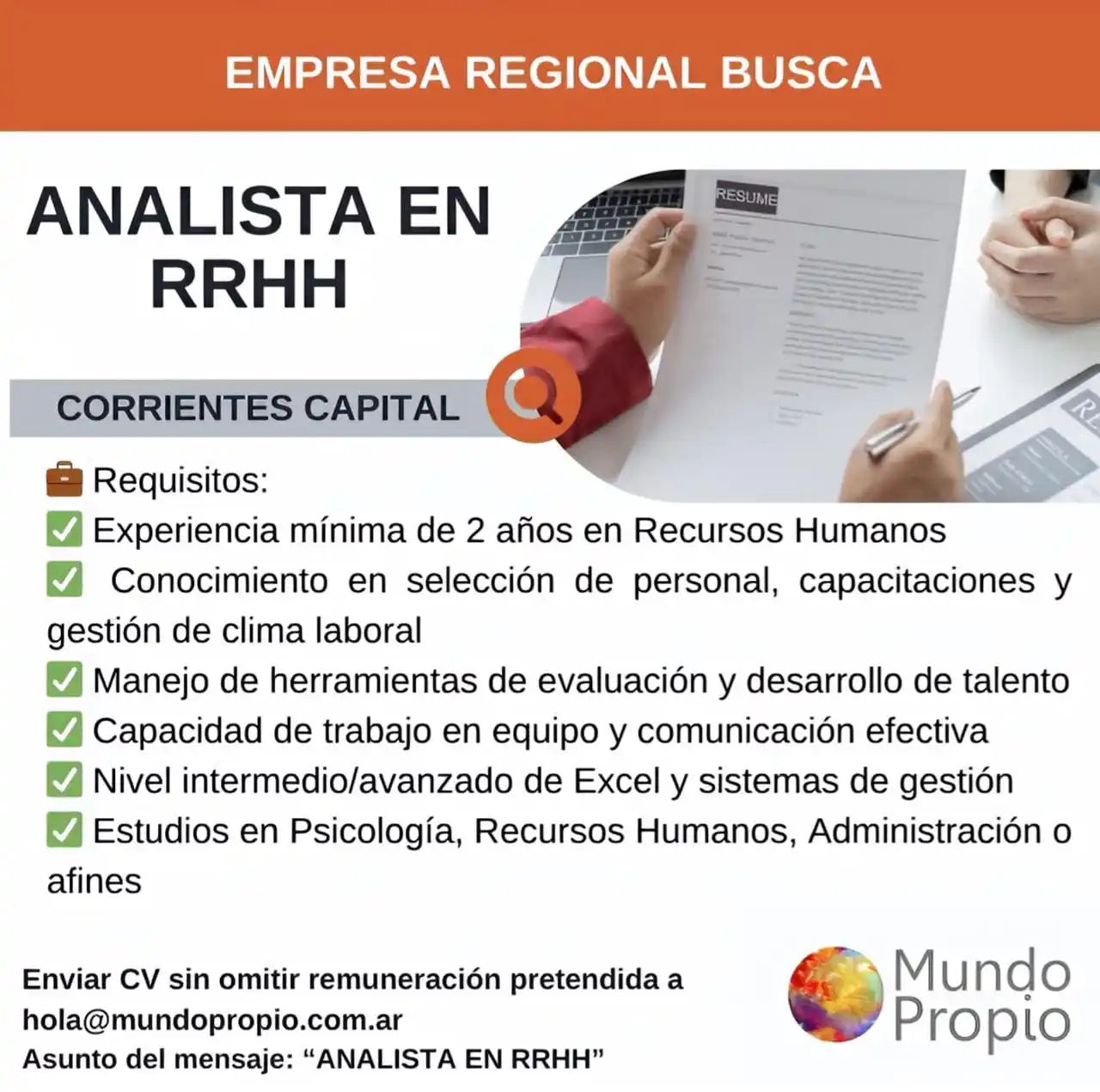 Image from Mamboretá Anuncios: hola@mundopropio.com.ar...