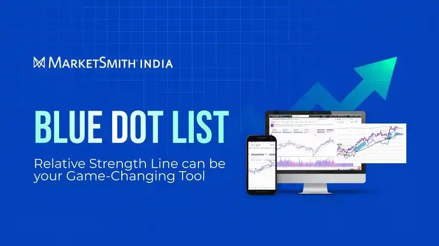 Image from MarketSmith India 🇮🇳: BLUE DOT LIST: Relative Strength Line can be your Game-Changing Tool –...