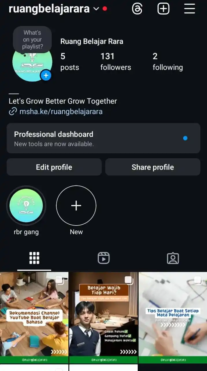 Materi Ruang Belajar Rara post