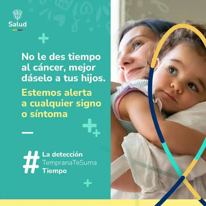 Image from MinSaludColombia: 🎗️ *La detección temprana del cáncer infantil salva vidas. Estar aler...