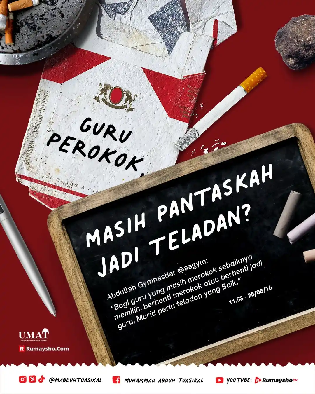 Image from Muhammad Abduh Tuasikal : Kami sepakat dengan pendapat @aagym: Guru seharusnya menjadi teladan y...