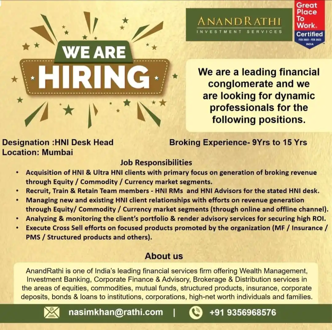 MY INDIA EMPLOYMENT post