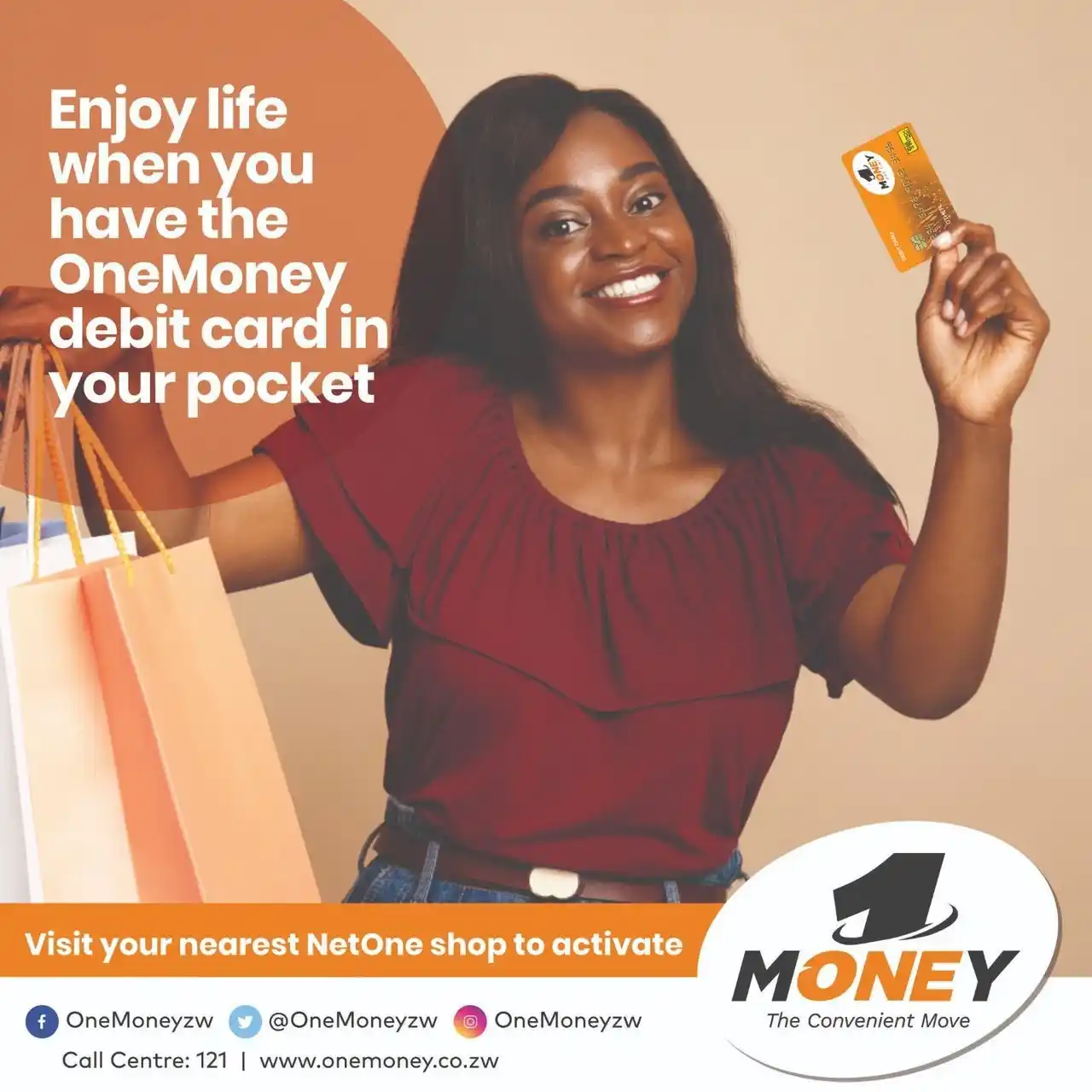 Image from NetOne Cellular Zimbabwe: 💳 Your Everyday Essential – The OneMoney Debit Card! 💳 Say hello to...