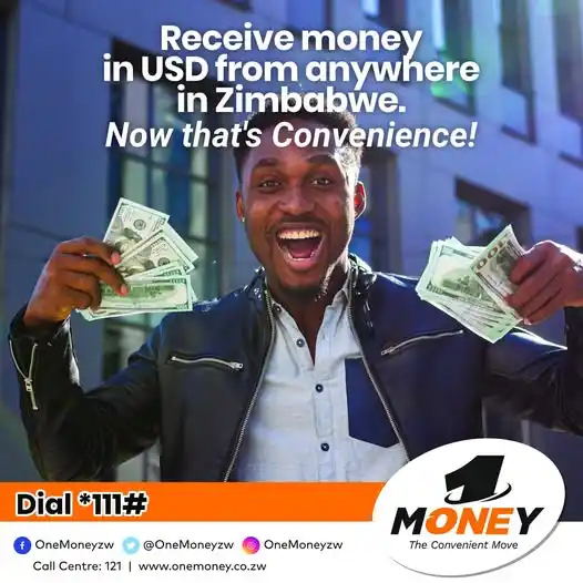 Image from NetOne Cellular Zimbabwe: Receive money in USD from anywhere in Zimbabwe via OneMoney—fast, secu...