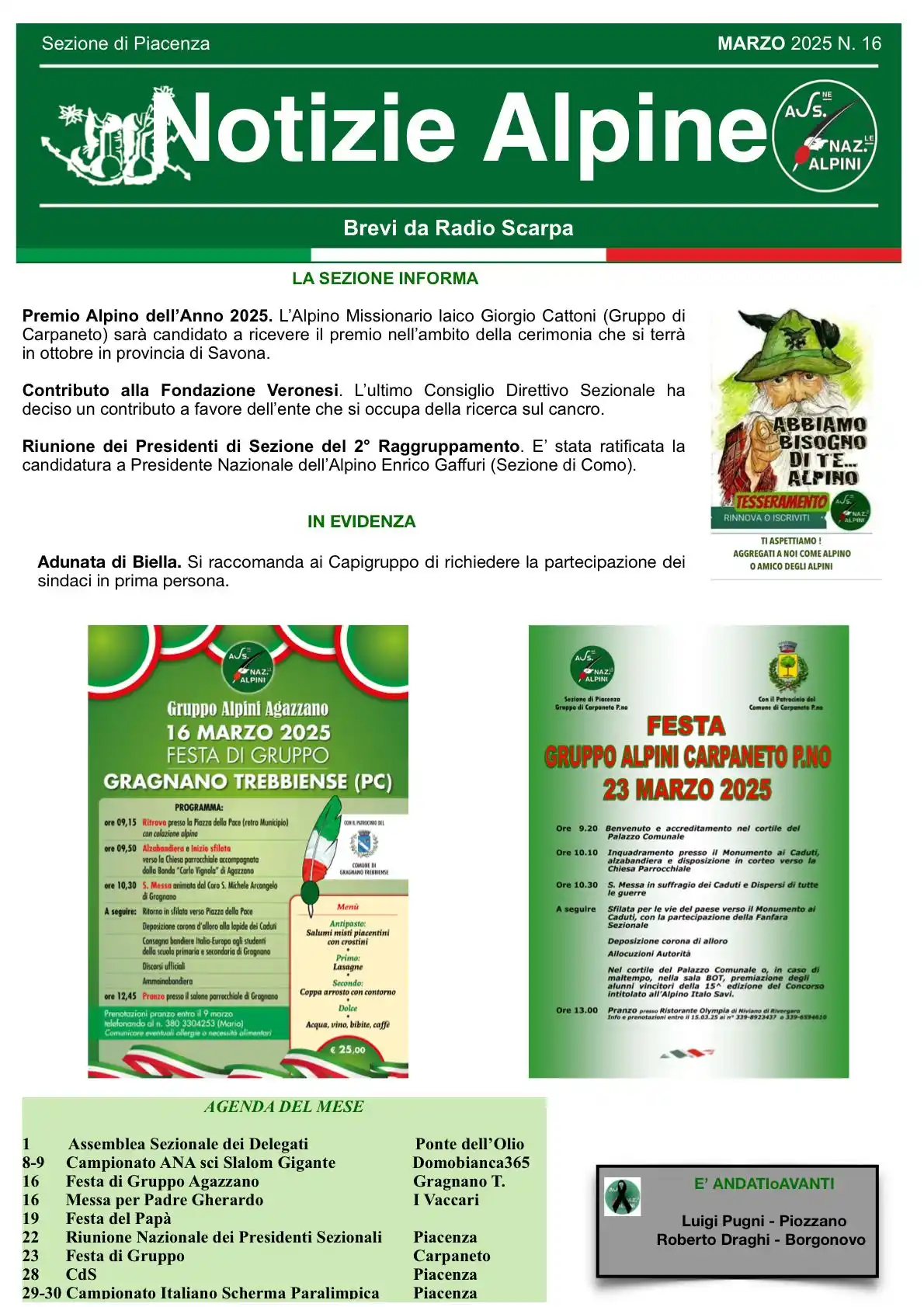Notizie Alpine Piacenza post