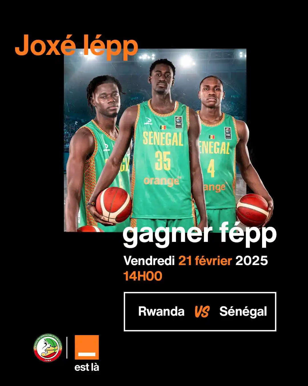 Image from Orange Sénégal : Game Day ! Let's Go Lions 🦁 🇸🇳 Game 1 ! Première sortie des Lions ...
