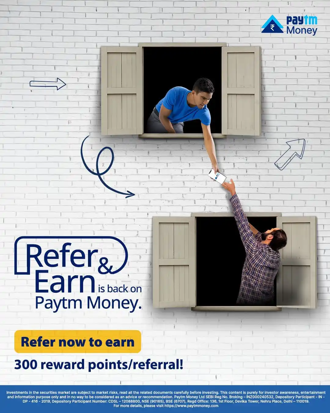 Image from Paytm Money: Want to earn exciting rewards? Just refer Paytm Money app to your frie...