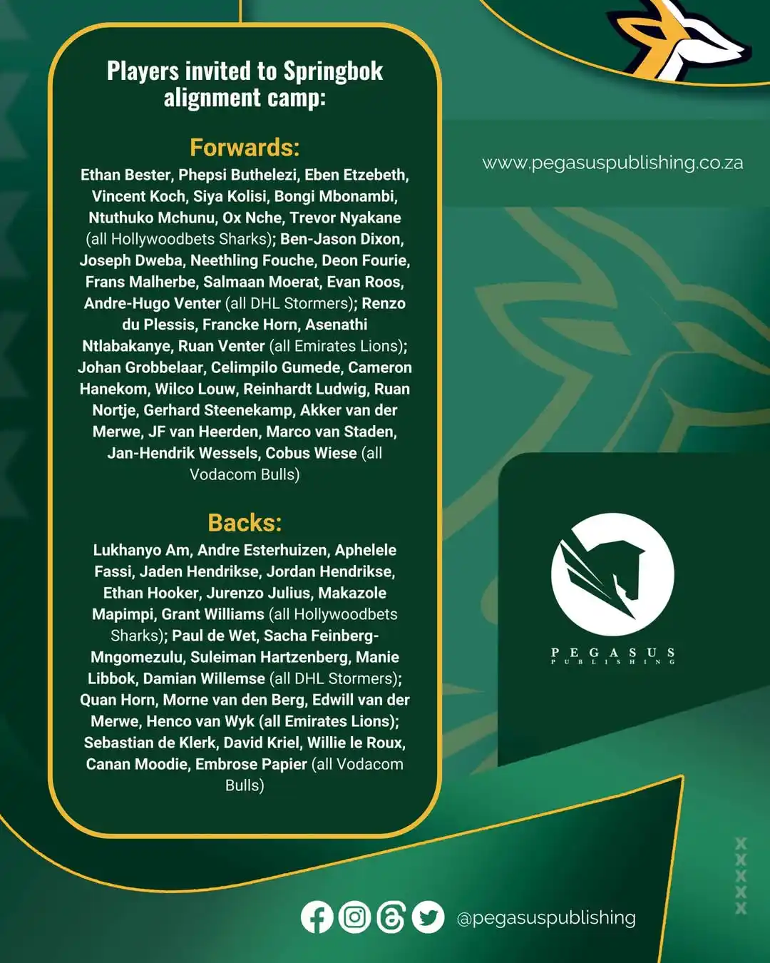 Pegasus Publishing post