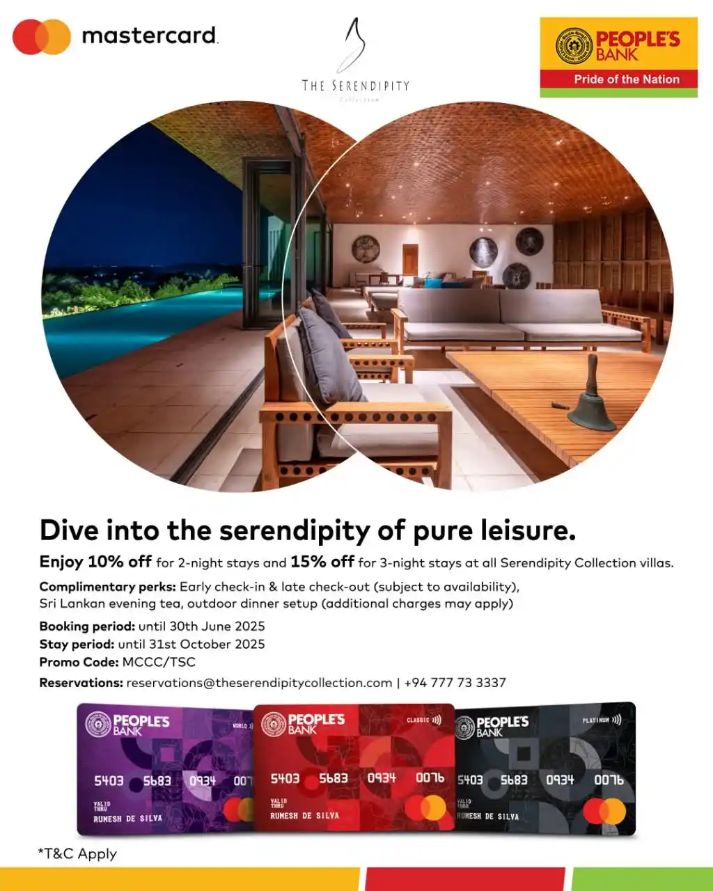 Image from People's Bank: Enjoy 10% off for 2-night stays and 15% off for 3-night stays at all s...