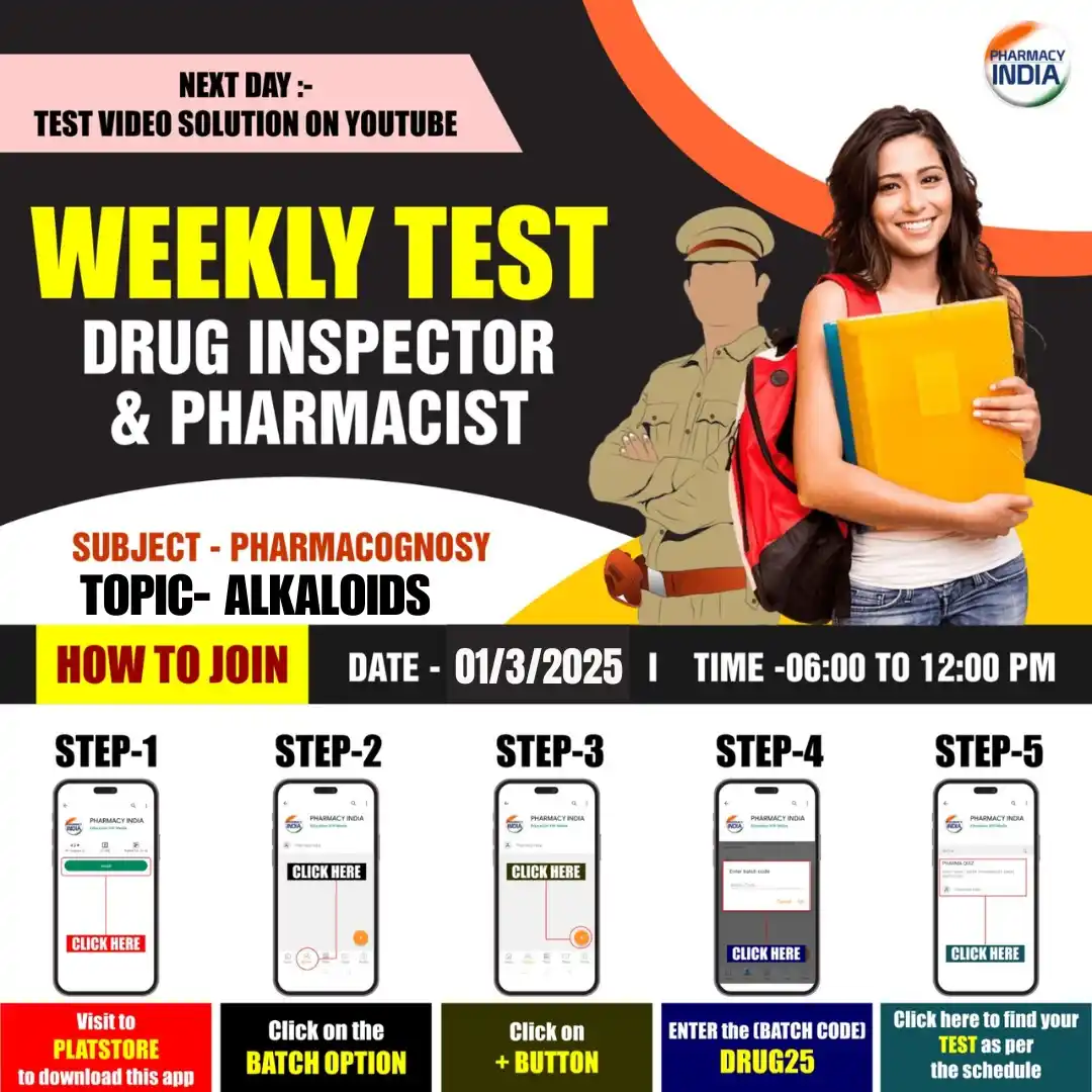 Image from Pharmacy India: *📢 Exciting Announcement for Aspiring Drug Inspectors & Pharmacists!*...