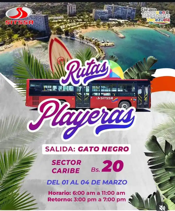 Image from Reporteros Ferroviarios 🚉: *SITSSA activa ruta playera Carnavales Turísticos Internacionales 2025...