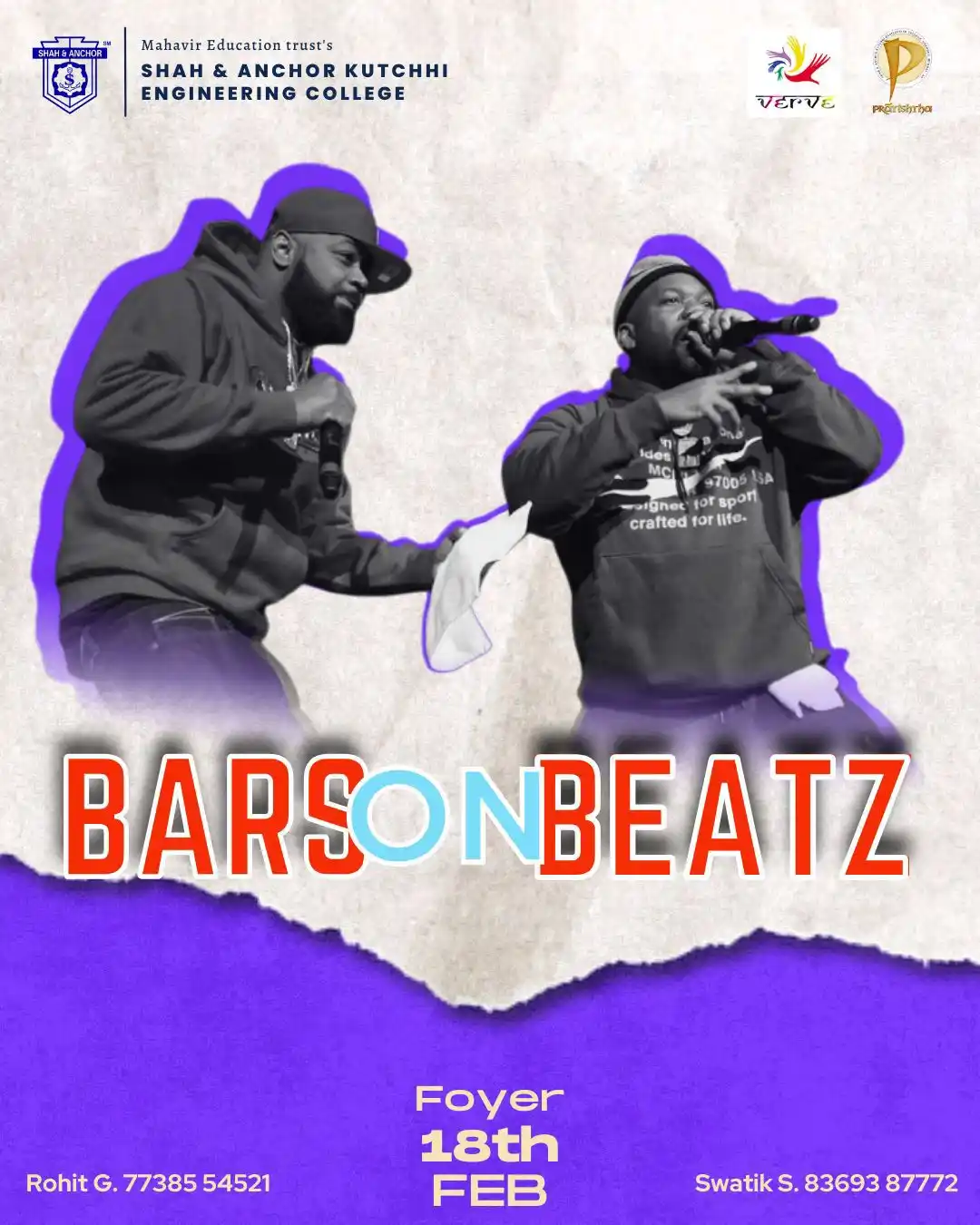 Image from SAKEC Pratishtha 2024-25✨: ✨ _PRATISHTHA 2025 – VERVE PRESENTS: BARS ON BEATZ!_ ✨ Get ready to s...