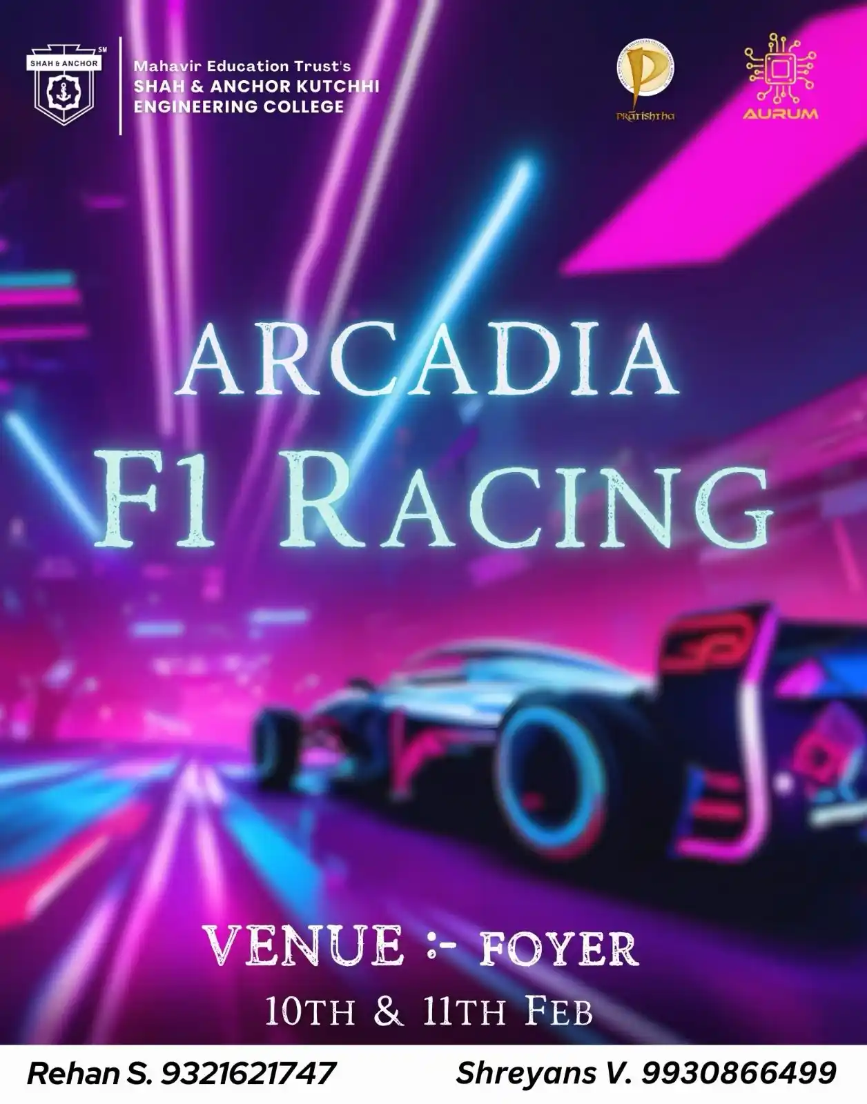 Image from SAKEC Pratishtha 2024-25✨: 🚗💨 Pratishtha 2025 | AURUM Presents 🚀 🏁 RC F1 CAR RACE 🏎️🔥 📅 Da...