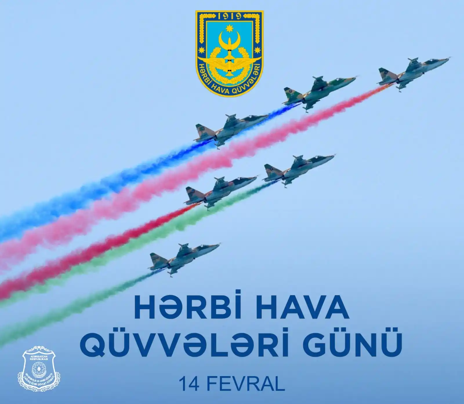 Image from Səfərbərlik və Hərbi Xidmətə Çağırış üzrə Dövlət Xidməti: 14 fevral - Hərbi Hava Qüvvələri günüdür. 🇦🇿 Ölkəmizin hava məkanın...