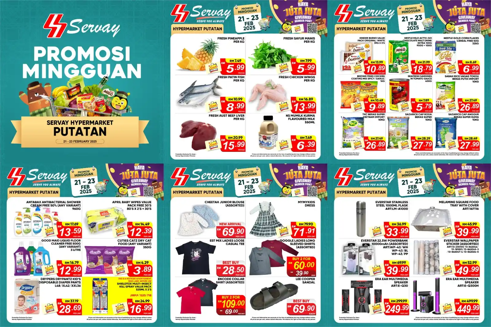 Image from Servay Evergreen Putatan: Promosi hujung minggu @ 𝐒𝐞𝐫𝐯𝐚𝐲 𝐇𝐲𝐩𝐞𝐫𝐦𝐚𝐫𝐤𝐞𝐭 𝐏𝐮𝐭𝐚𝐭...