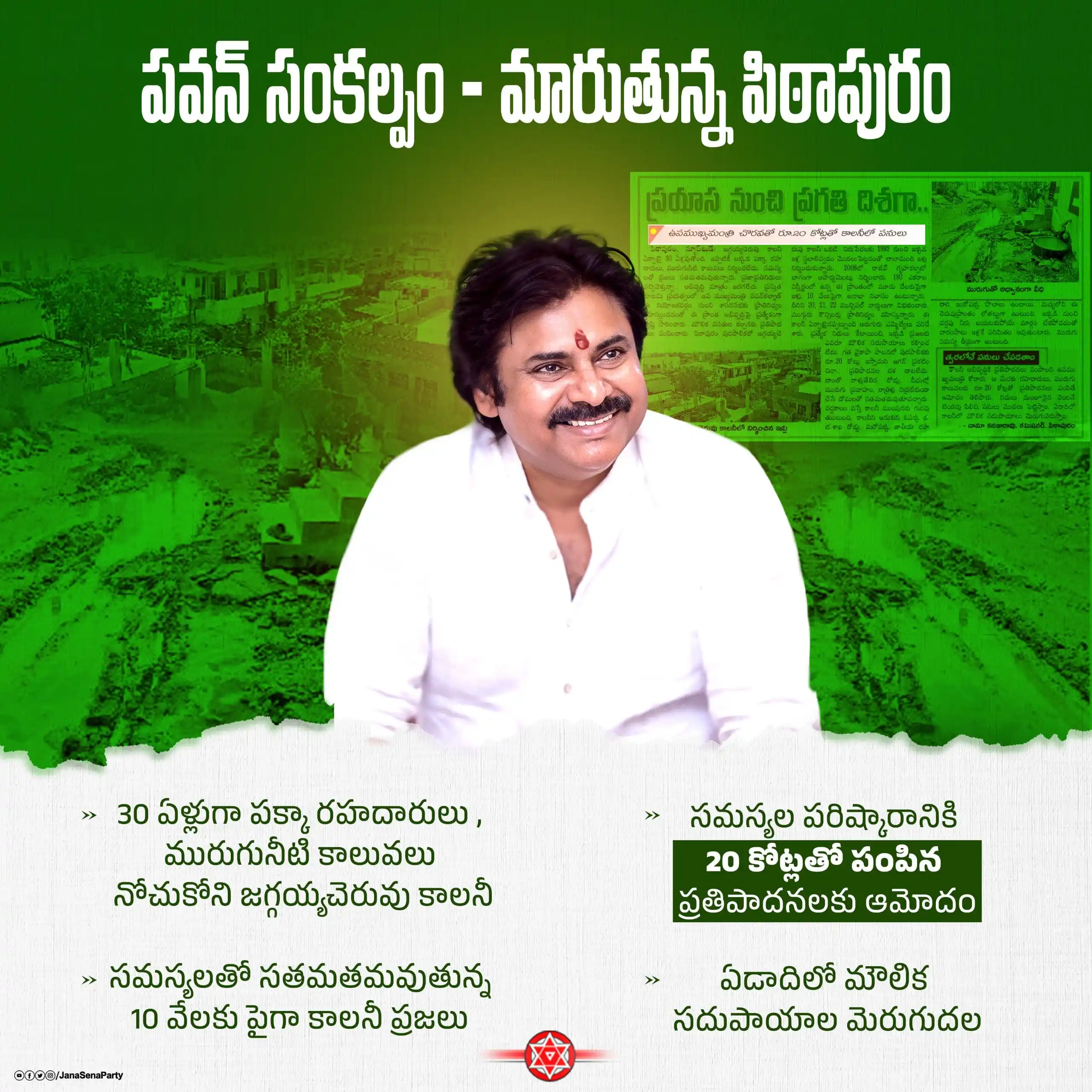 Image from Shanmukha Vyuham: పవన్ సంకల్పం - మారుతున్న పిఠాపురం • సమస్యల పరిష్కారానికి 20 కోట్లతో...