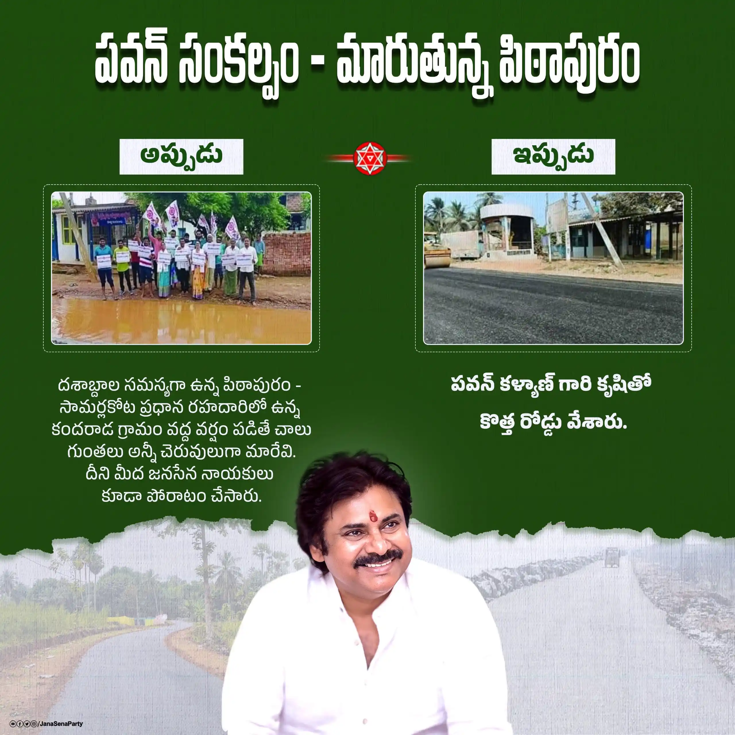 Image from Shanmukha Vyuham: పవన్ కళ్యాణ్ గారి సంకల్పంతో మారుతున్న పిఠాపురం ! అప్పుడు | ఇప్పుడు ...
