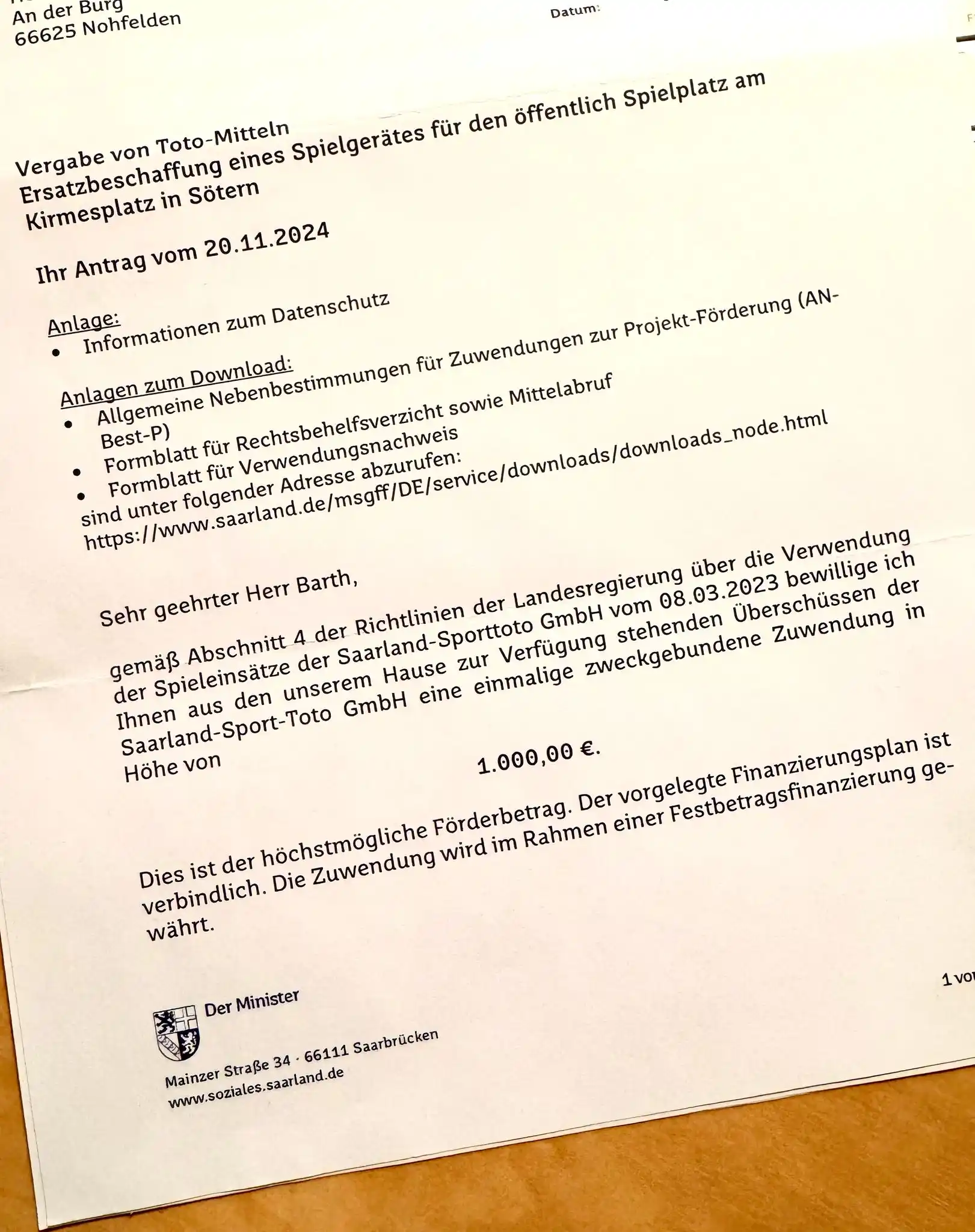 Sötern Official post