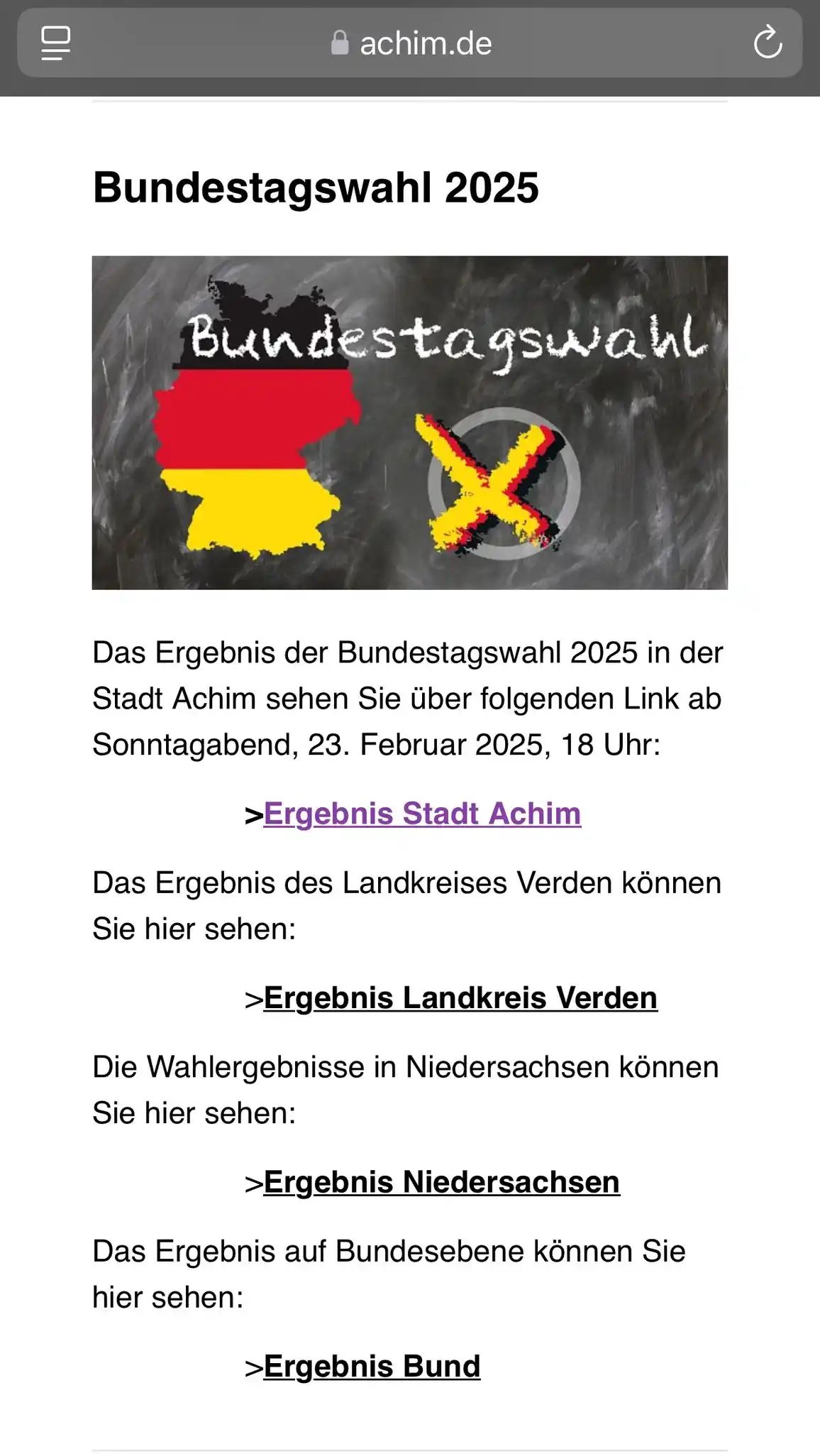 Stadt Achim post