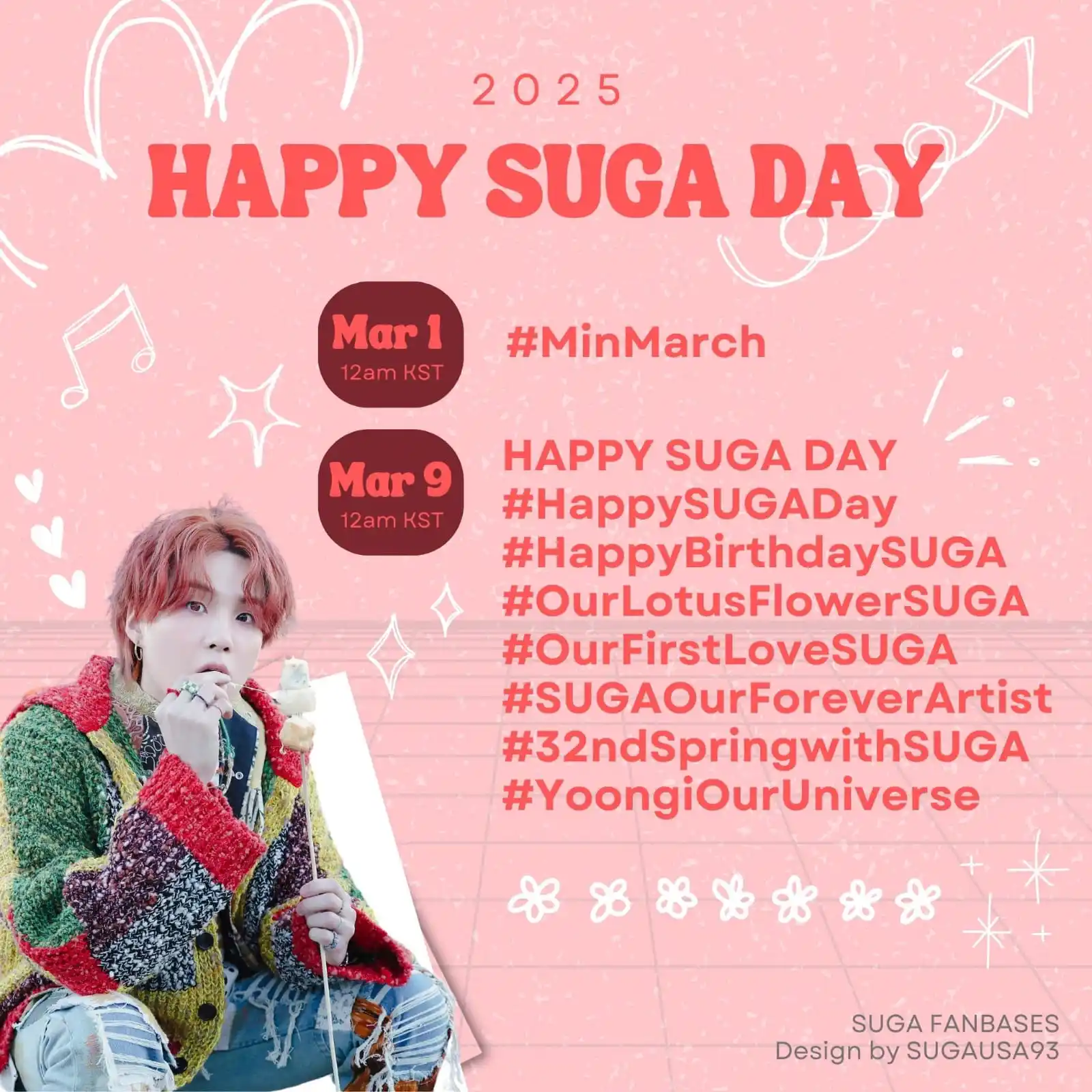 Image from Suga Agustd🍊🪷🖤💜: Prepárate para celebrar el cumpleaños de Yoongi con estas etiquetas!🥳...