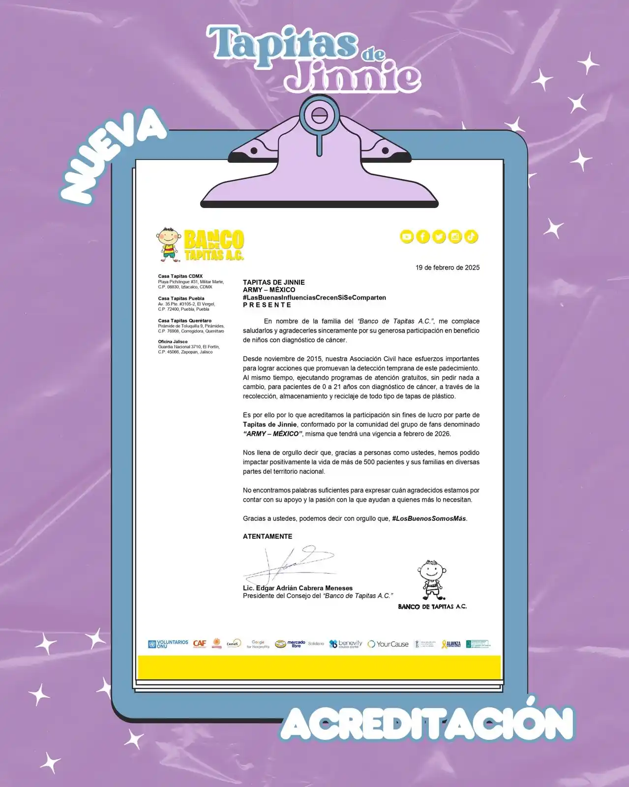 Image from Tapitas de Jinnie: Nos llena de orgullo y felicidad compartir que Tapitas de Jinnie ha re...