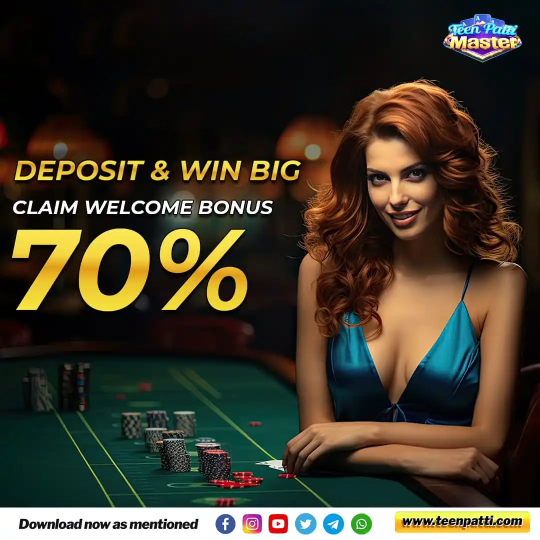 Image from Teenpatti.com: 🎁🔥 Grab 70% EXTRA BONUS on Your First Deposit! 💰🎲 💎 More Chips =...