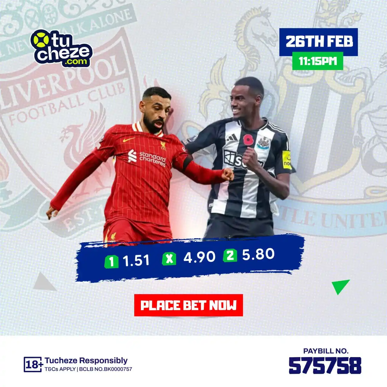 Image from Tucheze.com: Liverpool 🆚 Newcastle United Liverpool have not been beaten in their...