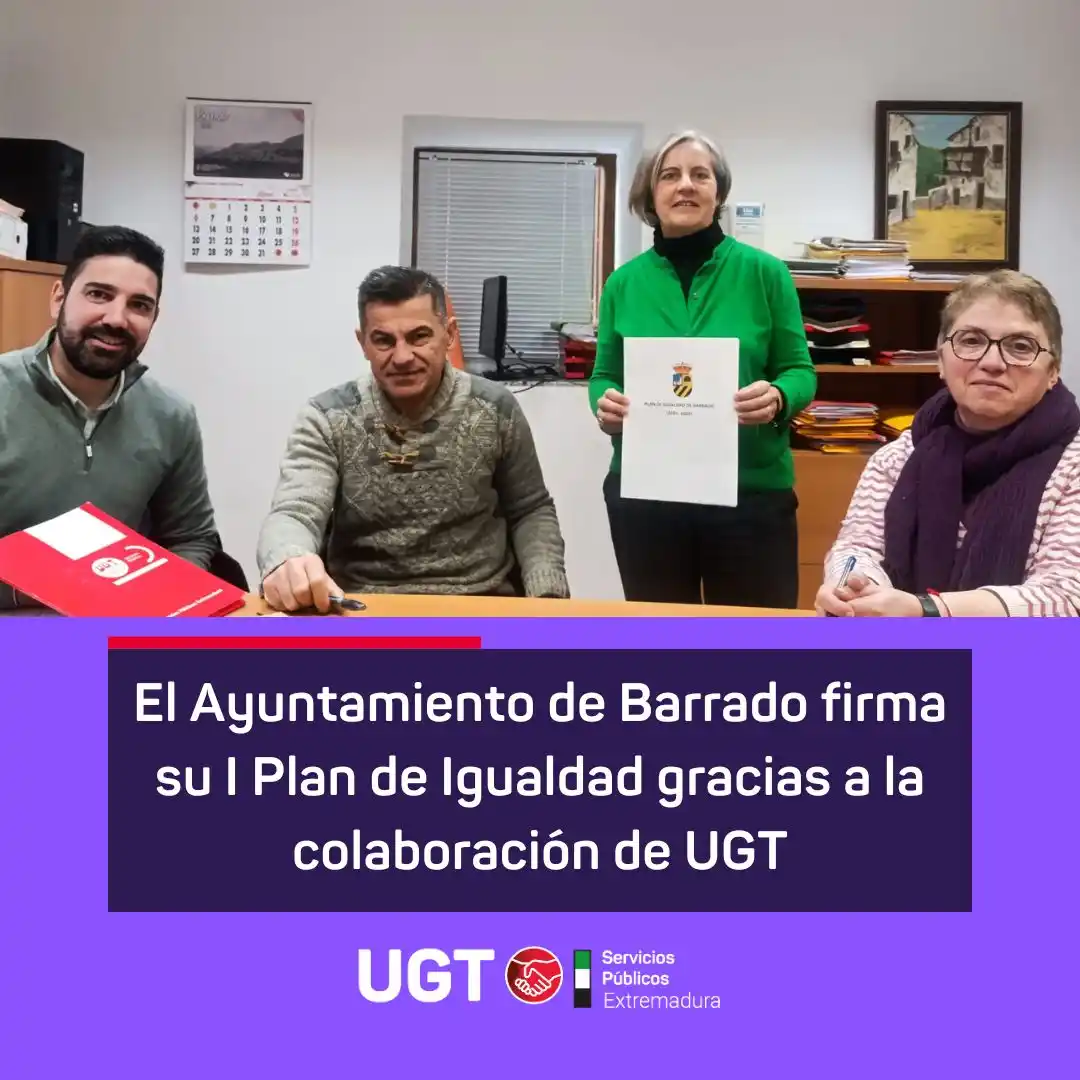 Image from UGT Servicios Públicos Extremadura: *<a class="text-blue-500 hover:underline cursor-pointer" href="/hashta...