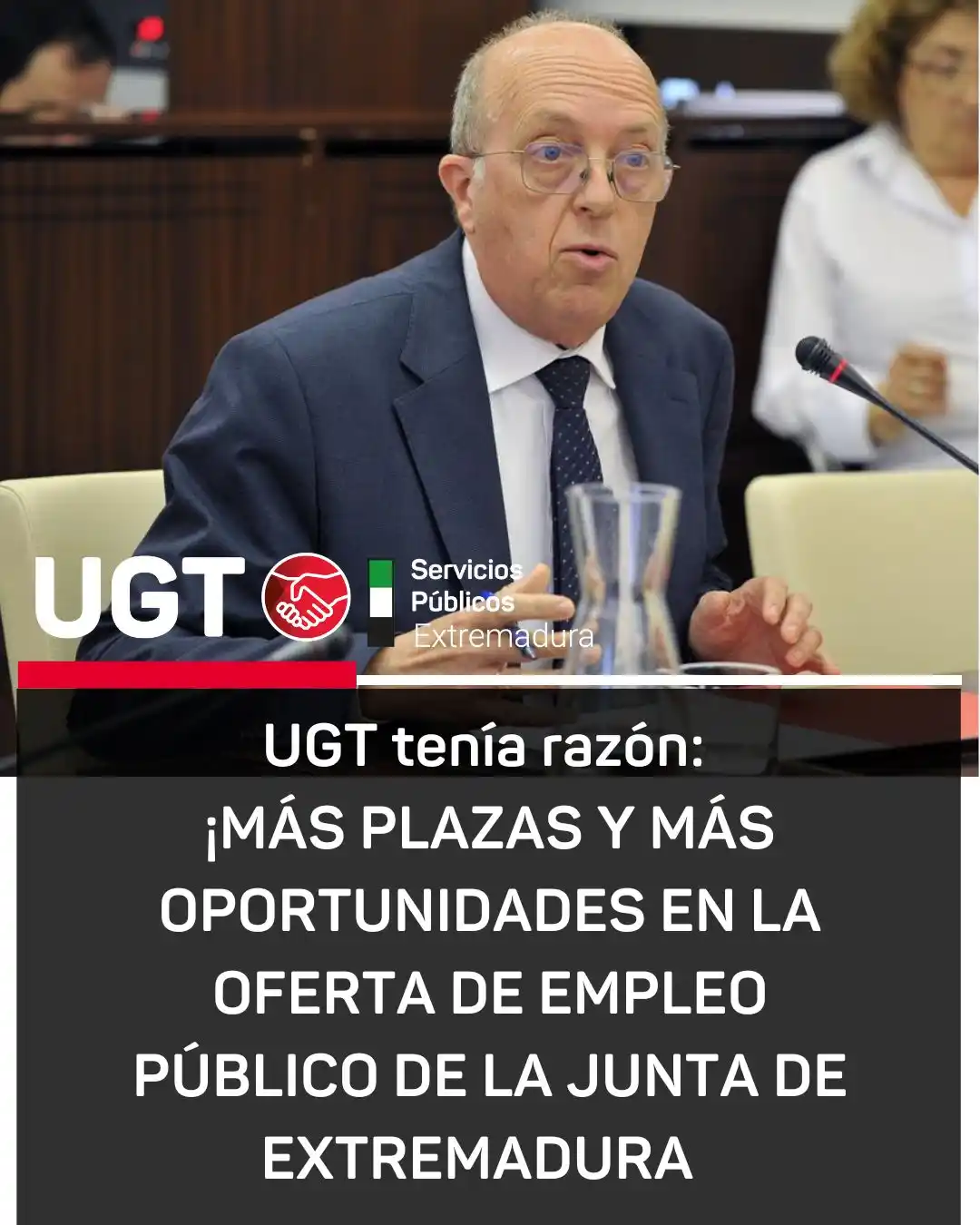 Image from UGT Servicios Públicos Extremadura: 💥 ¡OEP 2021: Más de 33.000 solicitudes! 📢 449 plazas: 299 Laboral +...