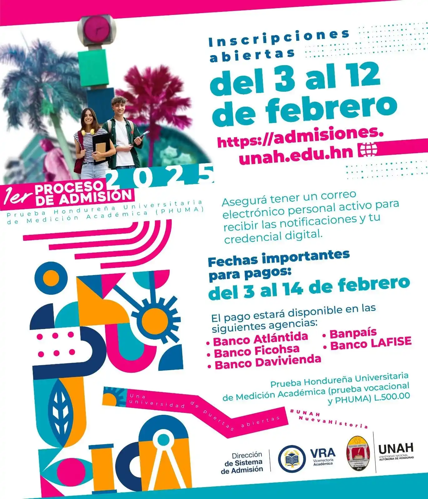 Image from UNAH | Universidad Nacional Autónoma de Honduras: ¡Las inscripciones para la prueba de admisión PHUMA están abiertas!  S...