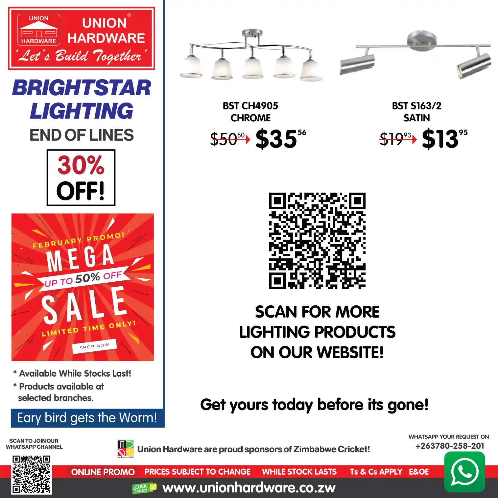 Image from Union Hardware Zimbabwe: ✨ Unbeatable Lighting Sale Alert! ✨ This February, we’re offering an ...