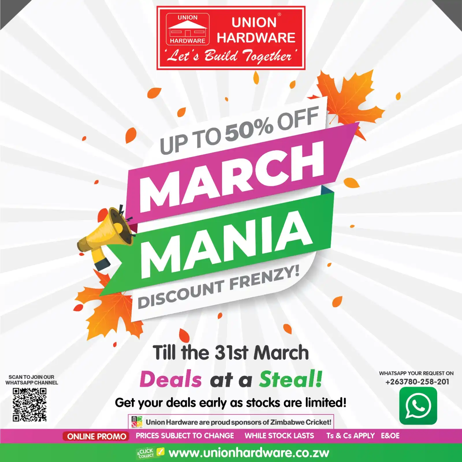 Image from Union Hardware Zimbabwe: 🚨 March Mania Mega Sale – Only at Union Hardware! 🚨 Union Hardware ...