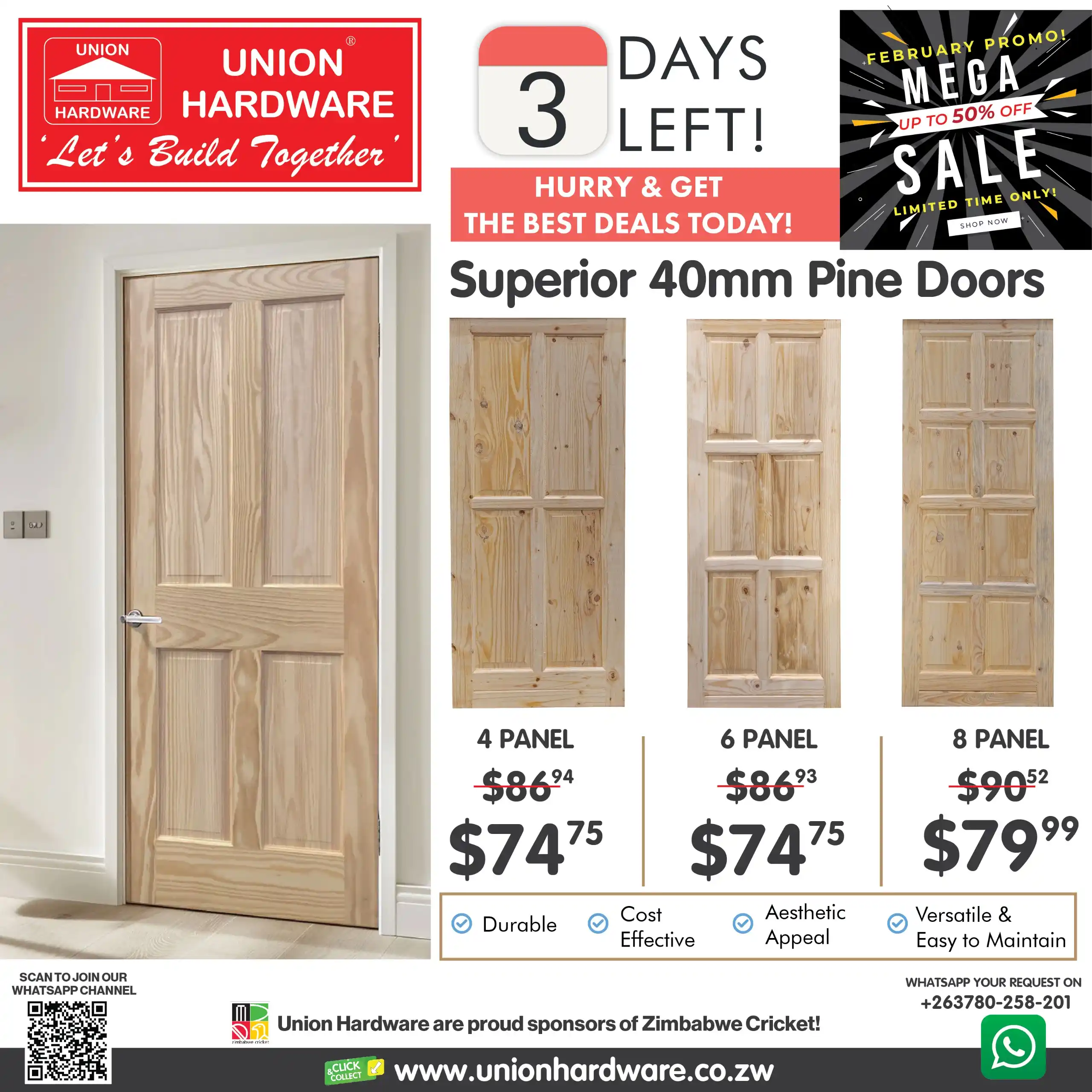 Image from Union Hardware Zimbabwe: ⏰ 3 Days Remaining – Last Call! ⏰ Only 3 days left to take advantage o...
