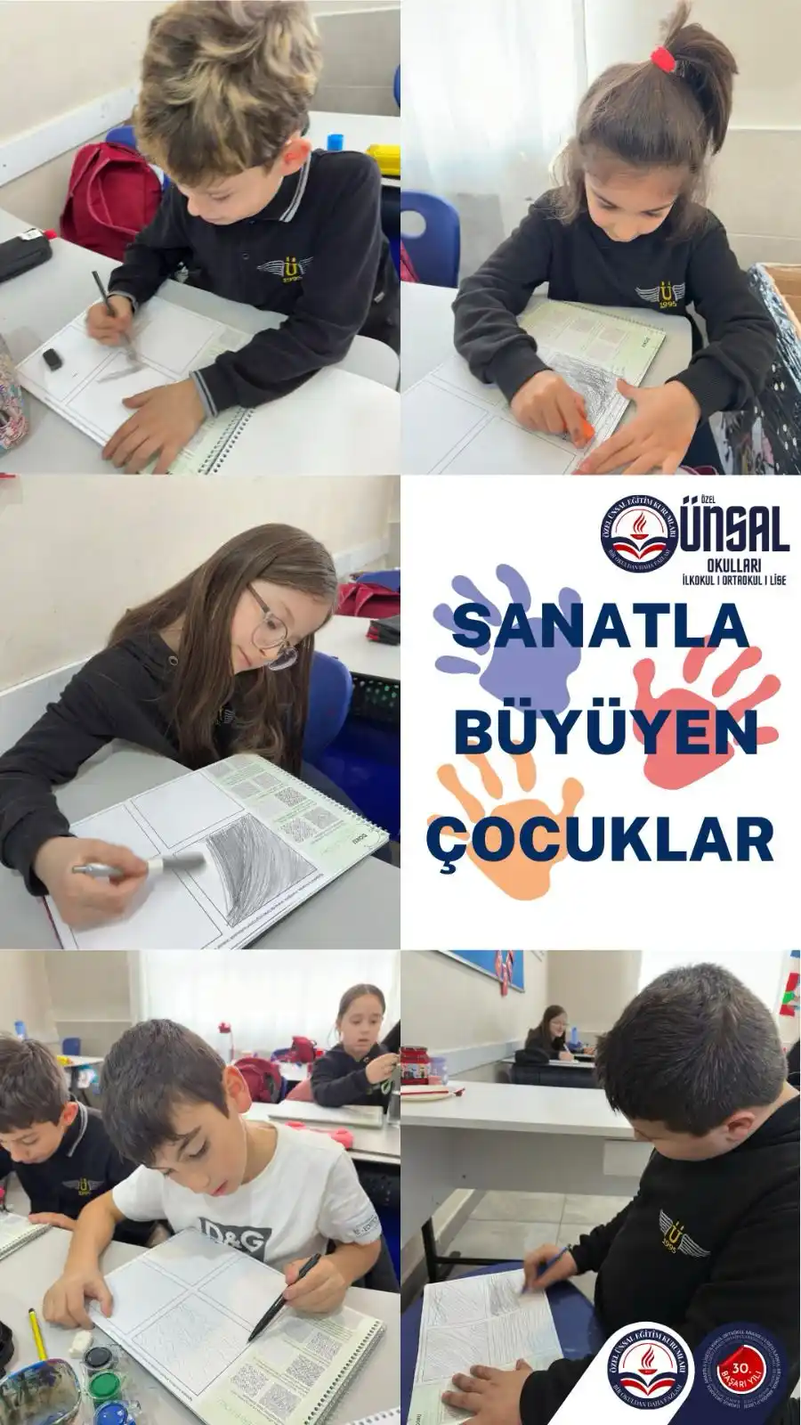 Image from Ünsal Okulları: 🎨🖌 Sanatla büyüyen çocuklar! 🖍✨ Ünsal Okulları Sanat Atölyesi’nde ...