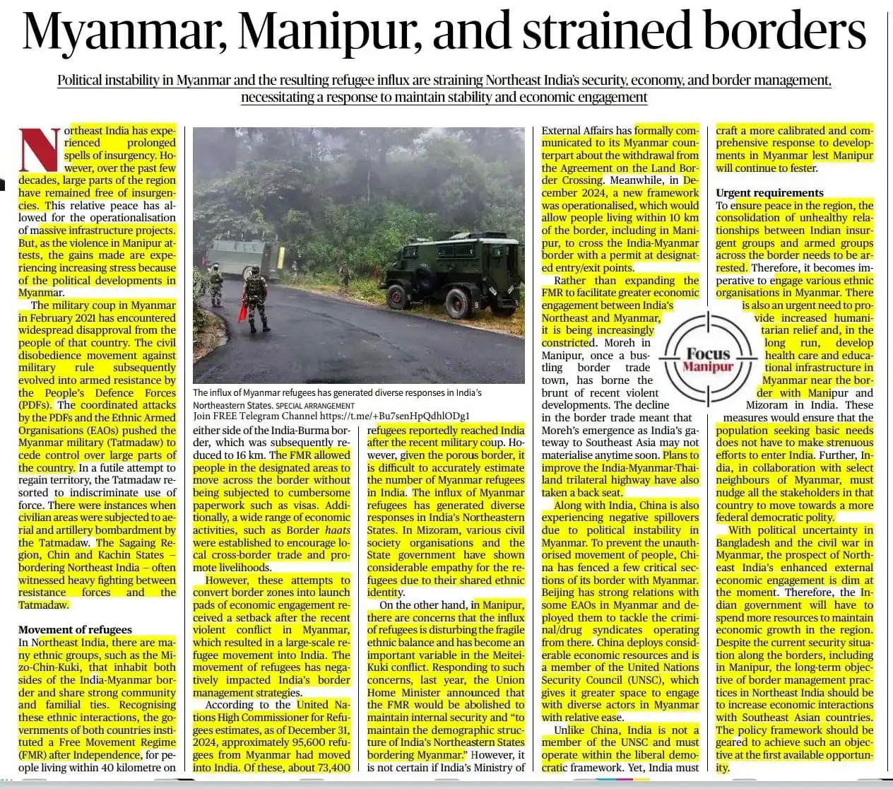 Image from UPSC IR UPSC UPSC UPSC UPSC™™ UPSC UPSC UPSC Upsc Upsc UPSC UPSC UPSC MPPSC MPPSC BPSC CGPSC CAPF: 🔆Current Context: Instability in Myanmar and refugee influx impacting...