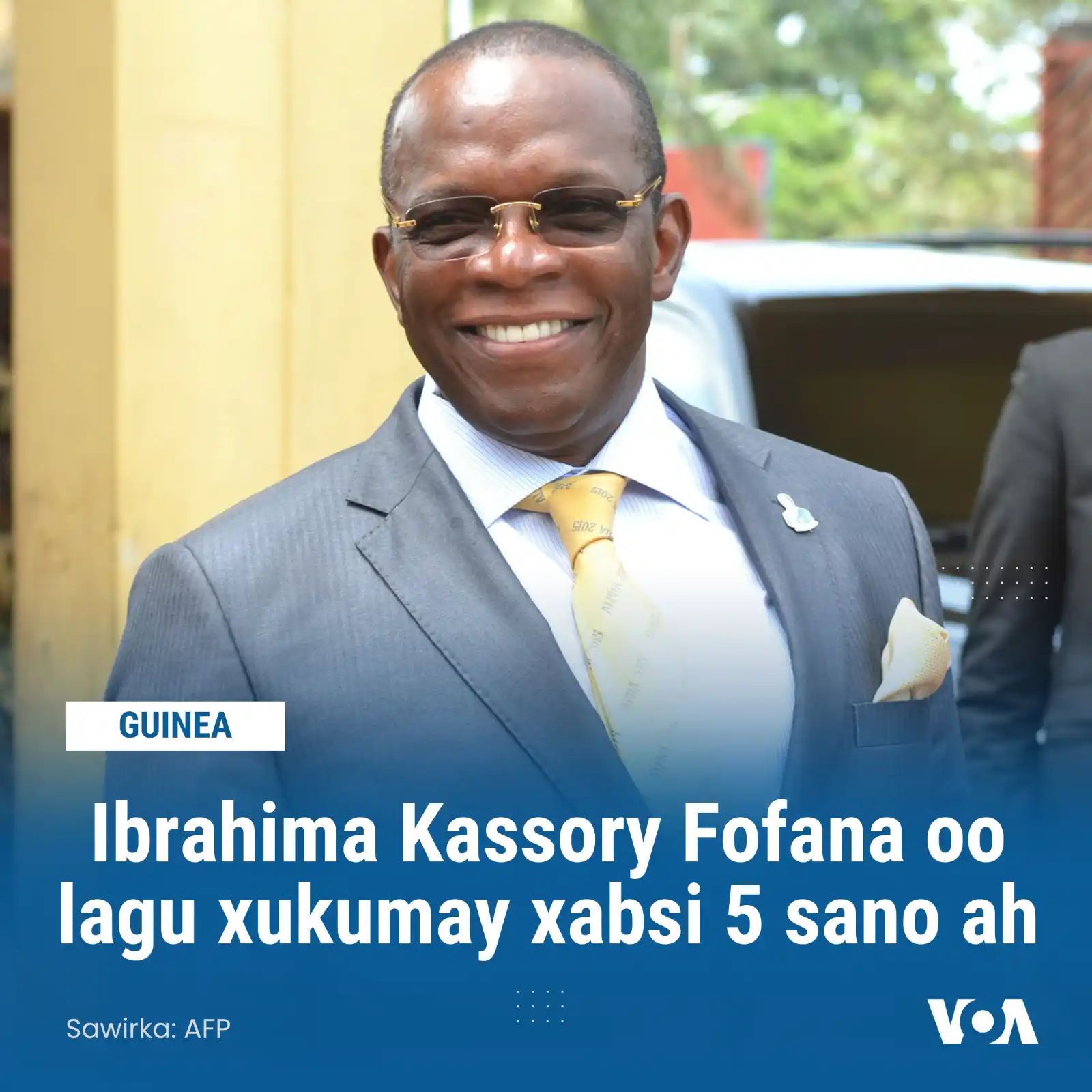Image from VOA Somali: Maxkamad gaar ah oo ka dhisan dalka Guinea ayaa shan sano oo xabsi ah ...