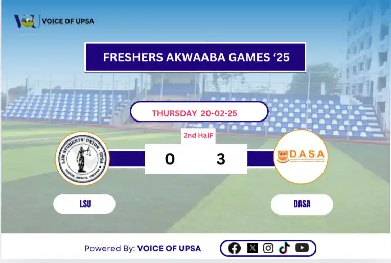 Image from VOICE_Of_UPSA : *🔴SPORT UPDATE* The Grand Finale. Another 👀⚽️⚽️⚽️ ⚫️LSU 0- 3DASA🟠...